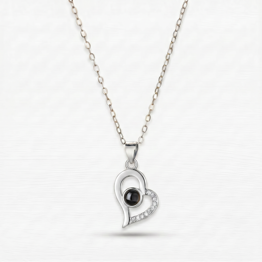Collar de Corazón con Foto Proyectada - Personalizable