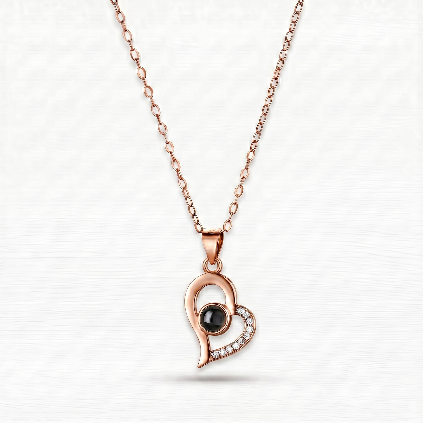 Collar de Corazón con Foto Proyectada - Personalizable